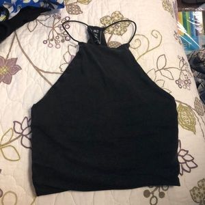 Black halter tank top